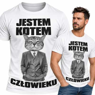KOSZULKA ŚMIESZNA   JESTEM KOTEM